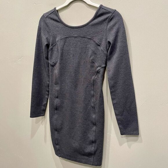 Athleta Illusion Long Sleeve Dress in Charcoal Heather Gray - Size: XXS - Picture 5 of 11